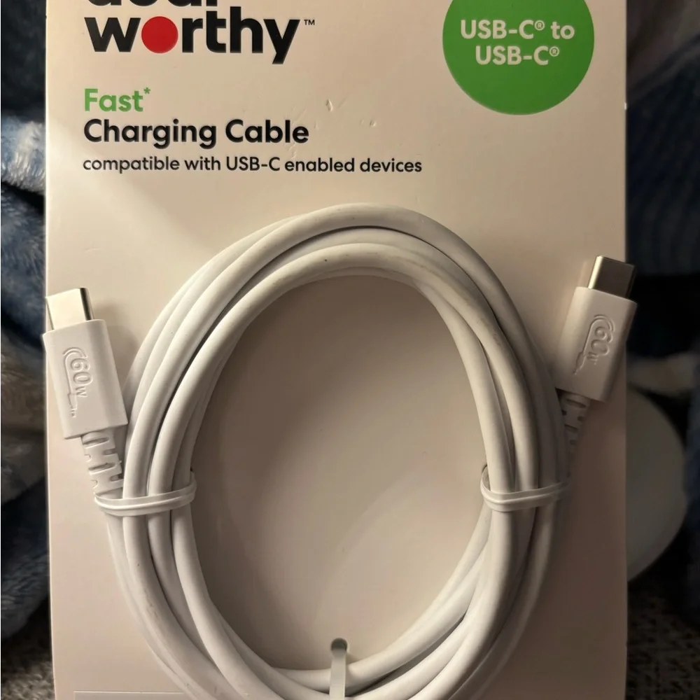 USB-C to USB-C Fast Charging Cable‎ - White